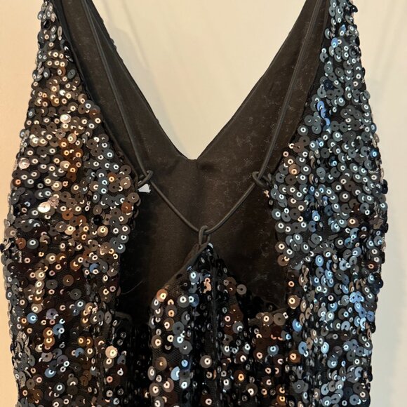 Lulus: Black backless sequin mini dress - Picture 4 of 4